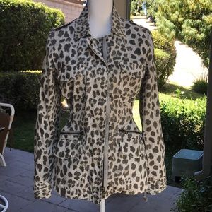 Velvet brand Leopard print utility jacket